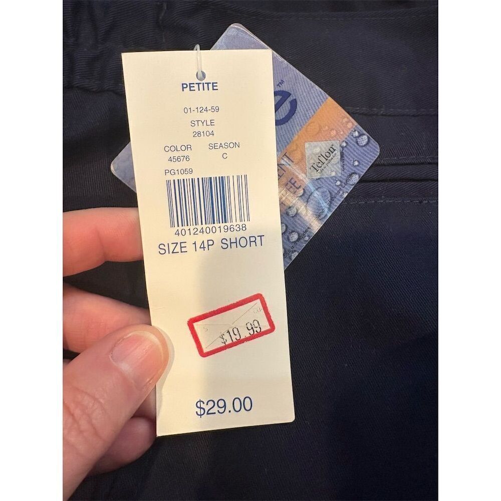 Karen Scott Women's Petite Petite Size 14P Blue Flat Front Casual Pants - Picture 10 of 10